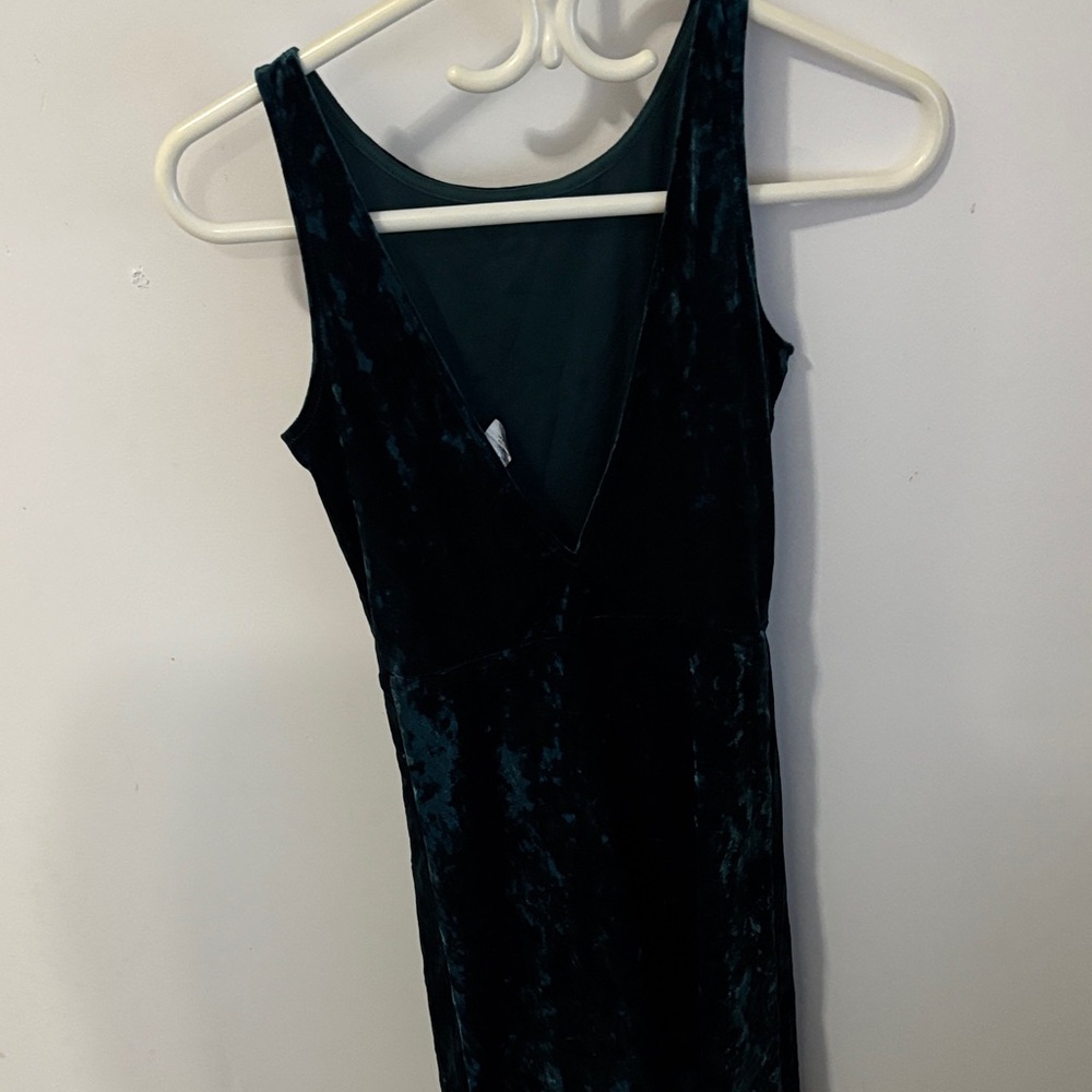 H&M Deep Blue Velvet Backless Dress